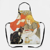 Tablier Fille et chat, Alexandre Steinlen (Recto)