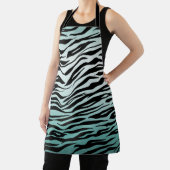 Tablier Fille Mint Ombre Black Zebra Impression (Insitu)
