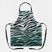 Tablier Fille Mint Ombre Black Zebra Impression (Recto)