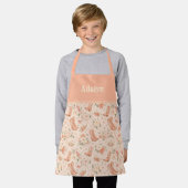 Tablier Fille Peach Western Coquette Shabby Chic Monogramm (Porté)