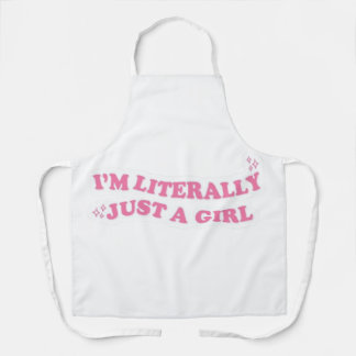 Tablier fille rose, juste une fille