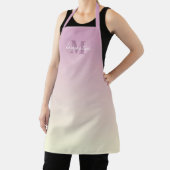 Tablier Fille rose vanille Ombre Nom Monogram Apron (Insitu)