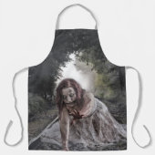 Tablier Fille Zombie sur les rails (Recto)