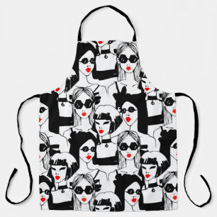 Tablier Filles de mode, modèle, lunettes de soleil, motif 