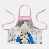 Tablier Filles filles photo rose (Recto)