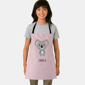 Tablier Filles Koala Rose Cute Personnalisées (Insitu)