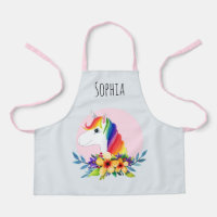 Filles mignonne Aquarelle Magique Rose Unicorne En