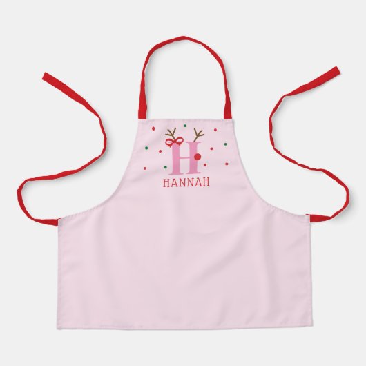 Tablier Filles Renne Personnalisé Initiale H  (Recto)