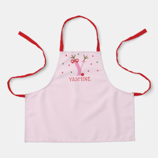 Tablier Filles Renne Personnalisé Initiale Y