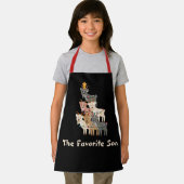 Tablier Fils Favorite Stoppé Chèvres de Noël (Insitu)