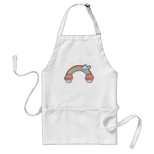 Tablier Fin des cupcakes arc-en-ciel