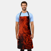 Tablier Fire background flame black hot (Porté)