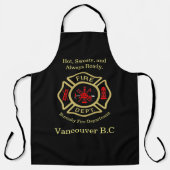Tablier Fire Department or chaud, doux et toujours prêt (Recto)