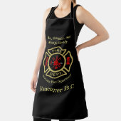 Tablier Fire Department or chaud, doux et toujours prêt (Insitu)