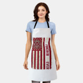 Tablier Firefighter Dad Vertical Flag Vintage (Porté)