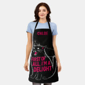 Tablier First Of All I'm A Delight Roaring Black Cat (Porté)