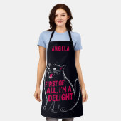 Tablier First Of All I'm A Delight Roaring Black Cat (Porté)