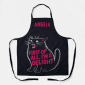 Tablier First Of All I'm A Delight Roaring Black Cat (Recto)