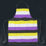 Tablier Flag non-binaire<br><div class="desc">Chez nous,  tu trouveras une collection unique avec des motifs modernes,  cool et amusants de pride non-binaire. Fouille dans notre diversité et trouve ta partie favorite !</div>