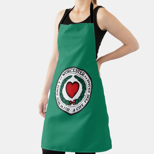 Tablier Flag of Worcester, Massachusetts (Insitu)