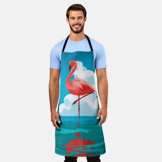 Tablier Flamant rose (Porté)