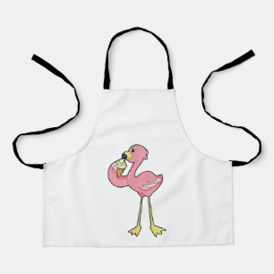 Tablier Flamant rose à la crème glacée gaufre