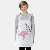 Tablier Flamant rose - Animaux ayant une fête (Porté)