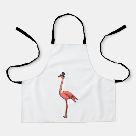 Tablier Flamant rose avec Casquette (Recto)