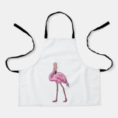 Tablier Flamant rose avec Couronne (Recto)