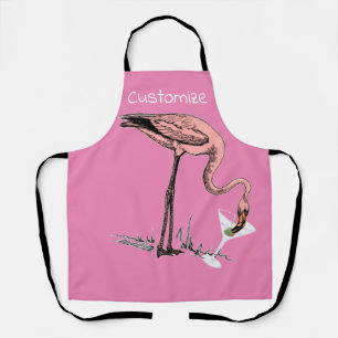 Tablier Flamant rose Boire Martini Thunder_Cove