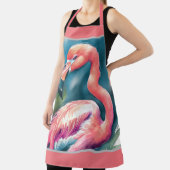 Tablier Flamant rose de peinture aquarelle (Insitu)