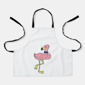 Tablier Flamant rose en tant que Gentleman avec Cravate (Recto)