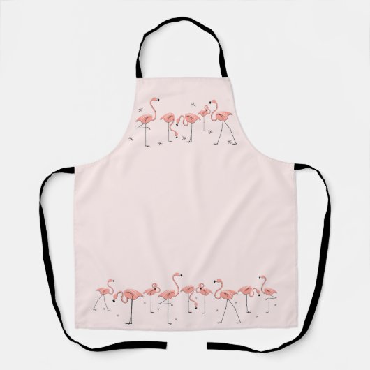 Tablier Flamant rose ligne rose (Recto)