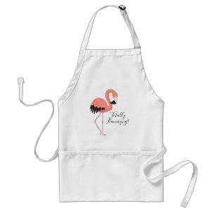 Tablier Flamant Rose Mignon Script Drôle Totalement Flambo