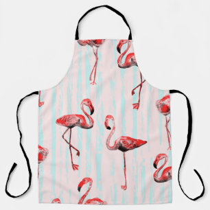 Tablier Flamant rose motif transparent