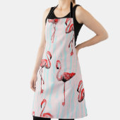 Tablier Flamant rose motif transparent (Insitu)