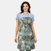 Tablier Flamant rose Orchidée Tropical Motif Sage ID868 (Porté)