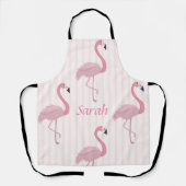 Tablier Flamant rose rose doux (Recto)