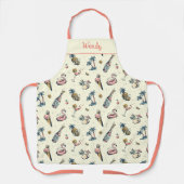 Tablier Flamant rose Tropical Beach Party Cocktail Design (Recto)