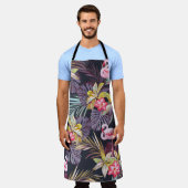 Tablier Flamant rose Tropical : Motif sans couture d'été (Porté)