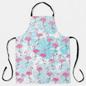 Tablier Flamants gracieux et feuilles de monstère (Recto)