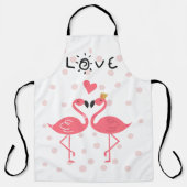 Tablier Flamants roses amoureux (Recto)