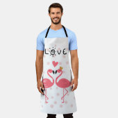 Tablier Flamants roses amoureux (Porté)