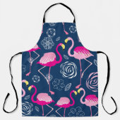Tablier Flamants roses roses : Graphic Dark Motif (Recto)