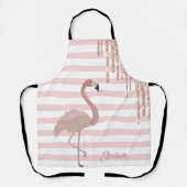 Tablier Flamants roses roses, Lecteurs de Parties scintill (Recto)