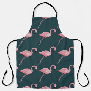 Tablier Flamants roses sur motif bleu vintage sans soudure