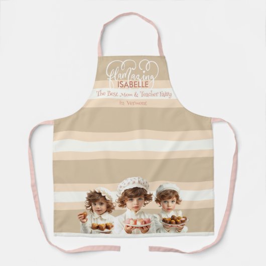 Tablier Flamazing mignon enfants avec chocolats gourmands (Recto)