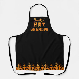 Tablier Flames de fumeur barbecue SMOKIN' HOT GRANDPA