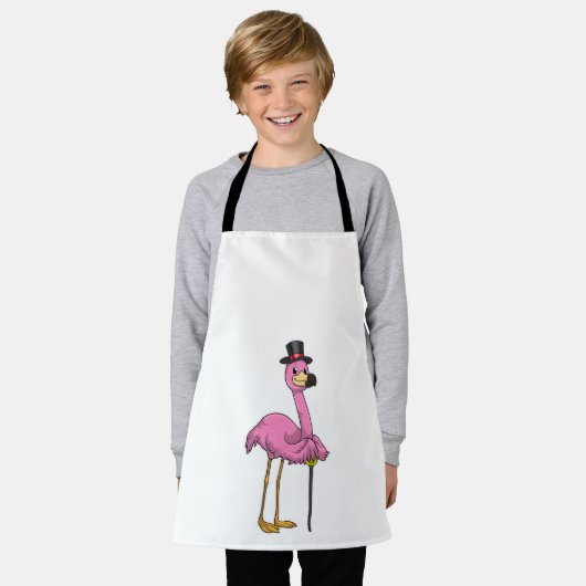 Tablier Flamingo as Pensioner with Walking stick (Porté)