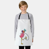 Tablier Flamingo at Music with Headphone (Porté)